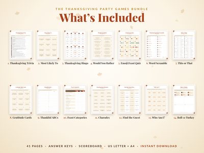 What's included: all 14 games